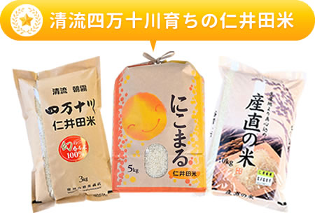 清流四万十川育ちの仁井田米